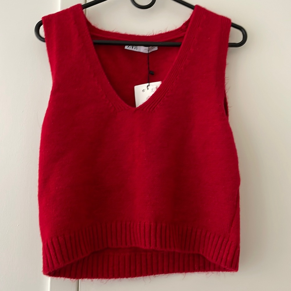 Zara red vest